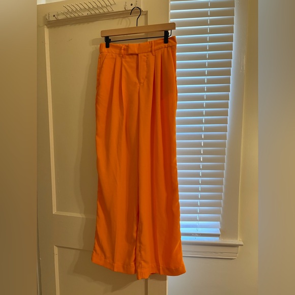 NWOT Orange Wide-Leg Pants - Picture 4 of 7